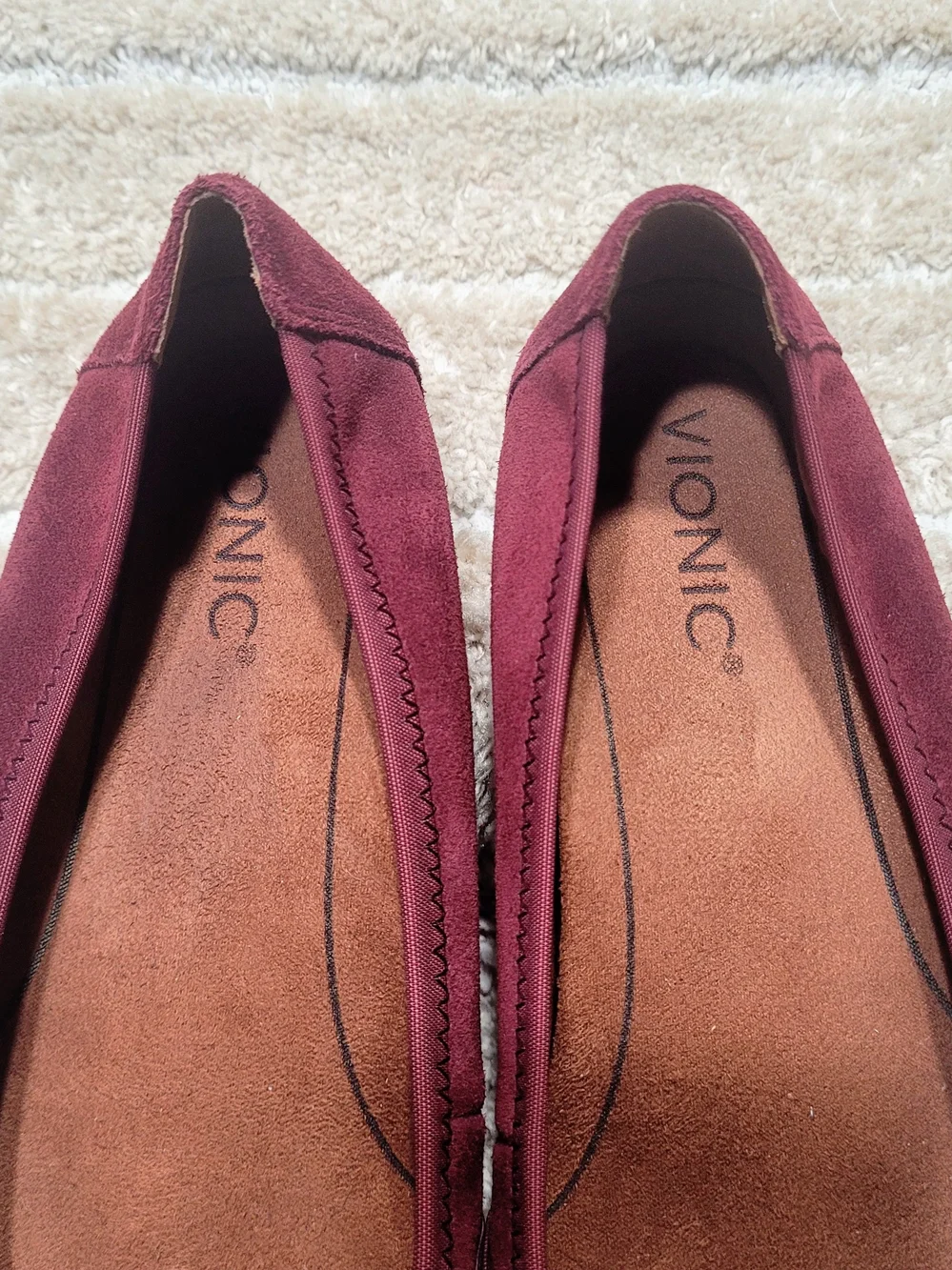 New Vionic Women's Spark Maria Ballet Flat Supportive Suede Shoes Size 9